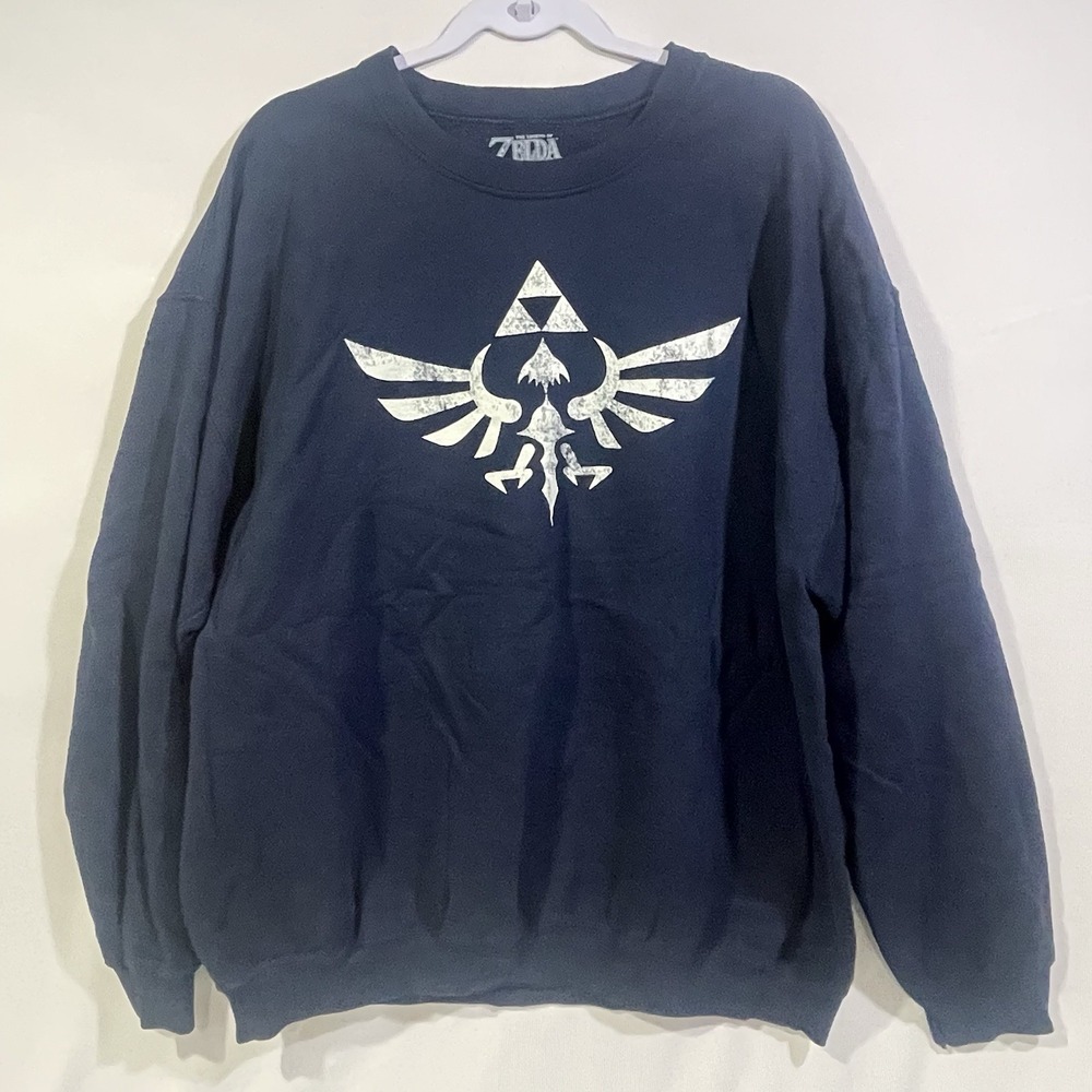 THE LEGEND OF ZELDA TRIFORCE Pullover Long Sleeve Mens Size XL